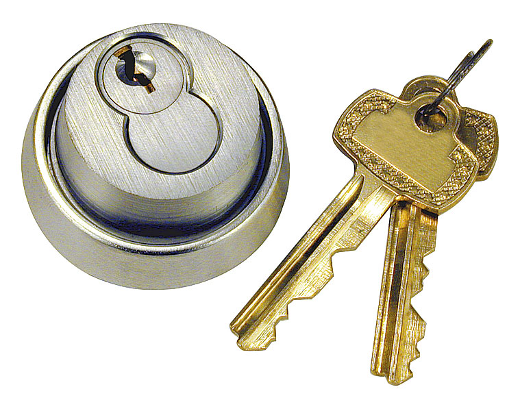 IC CORE MORTISE RIM CYLINDER WITH 2 KEYS
