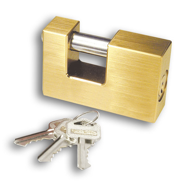 RECTANGULAR BRASS PADLOCK