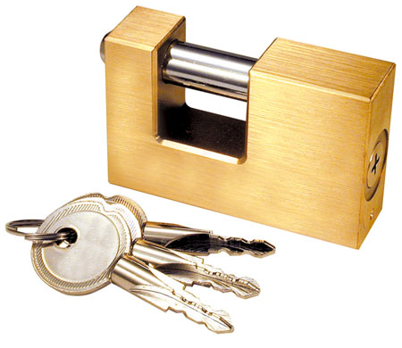 Padlock-RECTANGULAR BRASS PADLOCK